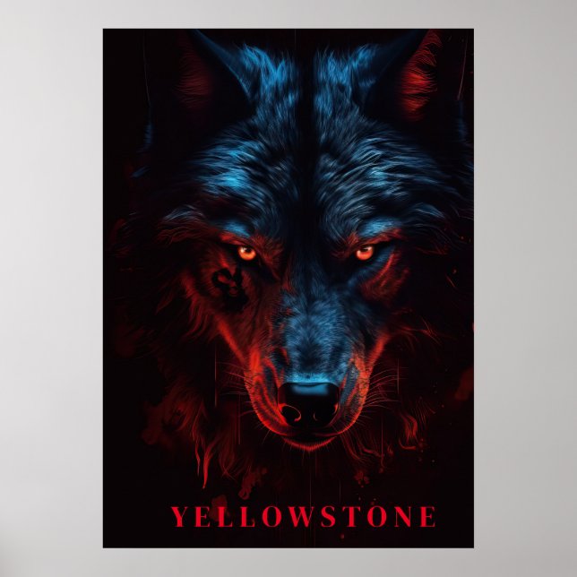 Póster Yellowstone Wolf Poster Art (Frente)