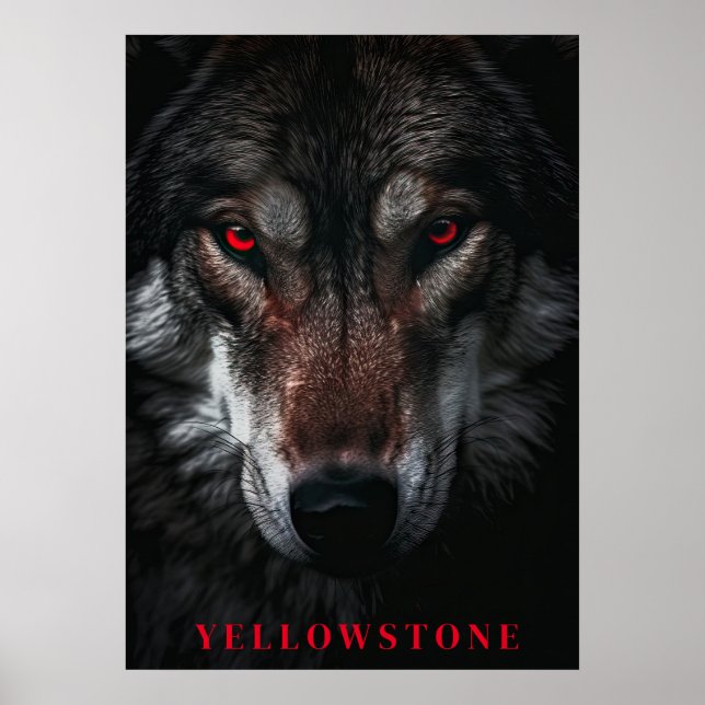 Póster Yellowstone Wolf Poster Art (Frente)