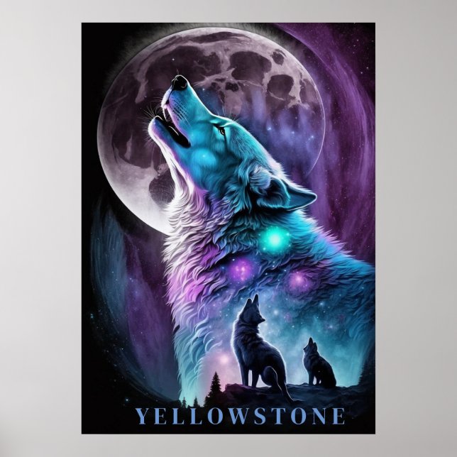 Póster Yellowstone Wolf Poster Art (Frente)