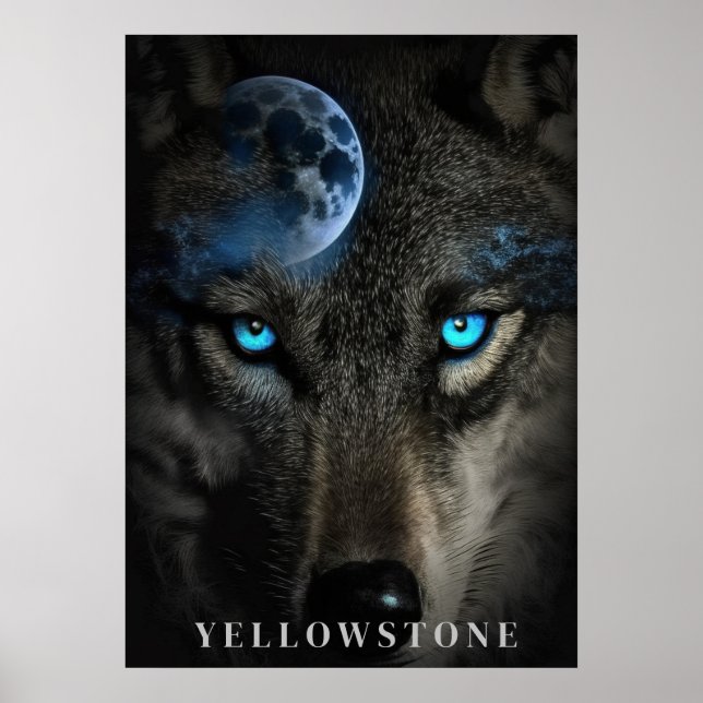 Póster Yellowstone Wolf Poster Art (Frente)