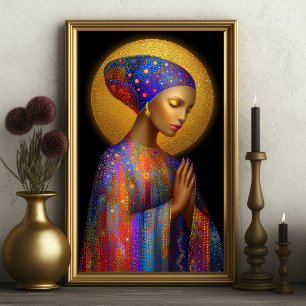 Póster Yemaya Diosa de Protección del Amor Retrato de Cur