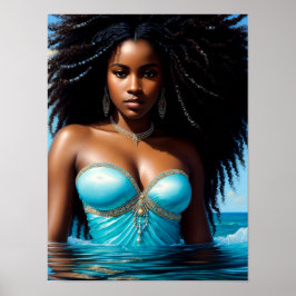 Póster Yemaya Water Goddess Orisha Art