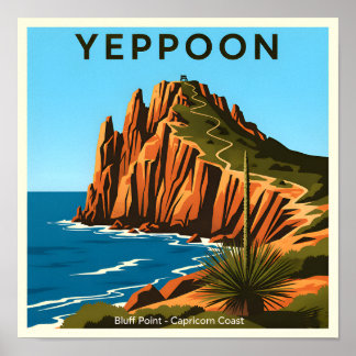 Póster Yeppoon Queensland Australia Vintage Travel