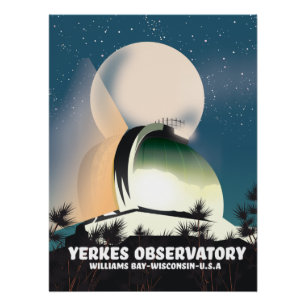 Póster Yerkes Observatory Williams Bay, Wisconsin, EE.UU.