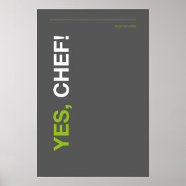 Póster YES, CHEF! – Funny Kitchen Poster