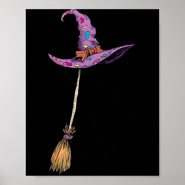 Póster Yes I Can Drive A Stick Soky Witch Funny Halloween (Frente)