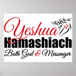 Póster Yeshua Hamashiach Dios y Poster Mensajero