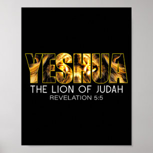 Póster Yeshua León de Judá Jesús Religioso Cristiano Rev