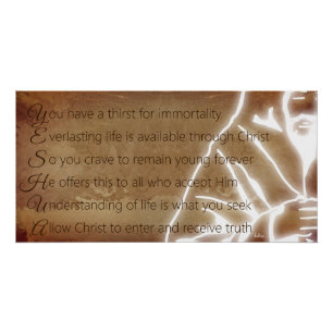 Póster YESHUA Mesías Jesús Cristo Poema Cristiano