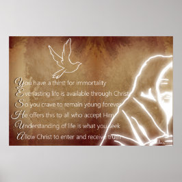 Póster YESHUA Messiah Jesucristo Poema cristiano