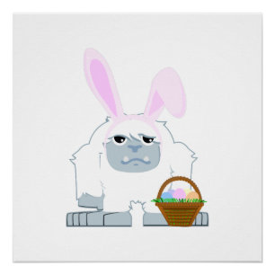 Póster Yeti de Pascua lindo