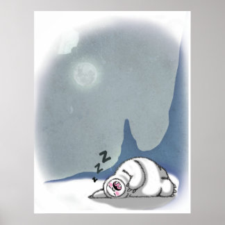 Póster Yeti necesita dormir demasiado Poster
