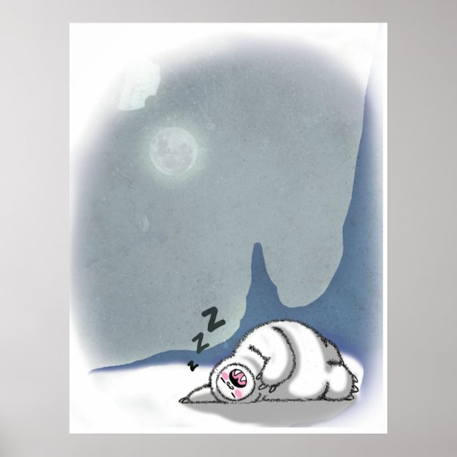 Póster Yeti necesita dormir demasiado Poster (Frente)