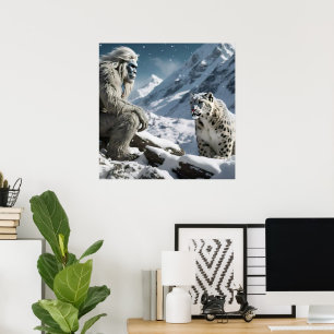 Póster Yeti y el Poster del Leopardo de las Nieves