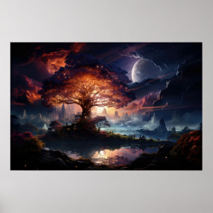 Póster Yggdrasil Al Final Del Mundo