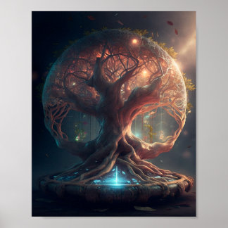 Póster Yggdrasil - El árbol de la vida