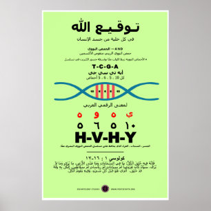 Póster YHVH en el ADN - árabe