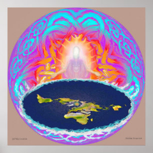 Póster YHWH Creación pintura original ~ Montaña oculta