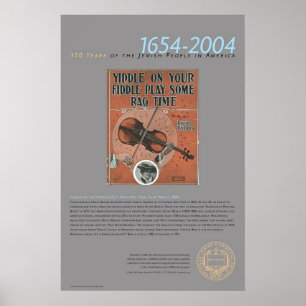Póster Yiddle en su violín…, partitura, 1909