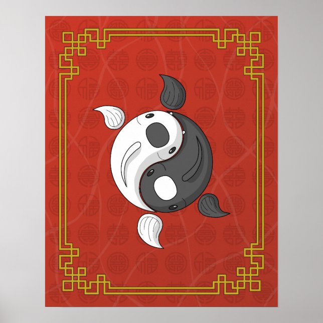 Póster Yin y Yang el Poster Koi (Frente)