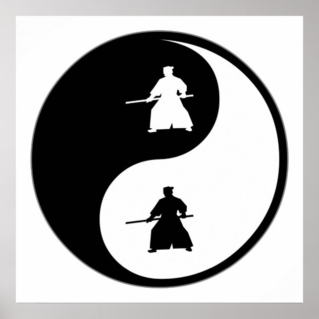 Póster Yin Yang Aikido (Frente)