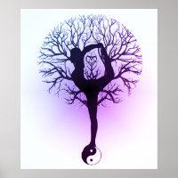 Yin Yang, árbol de la vida, mujeres, púrpura de yo