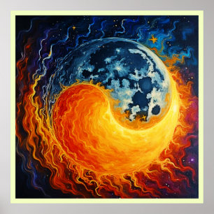 Póster Yin Yang Art Celestial