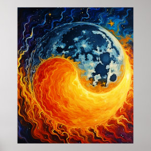 Póster Yin Yang Art Celestial