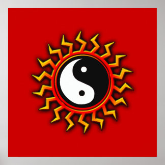 Póster Yin Yang Balanced Sun