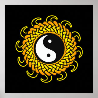 Póster Yin Yang Braided Sun