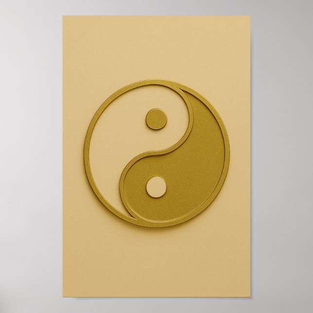 Póster Yin Yang Bronze Poster de Marfil (Frente)