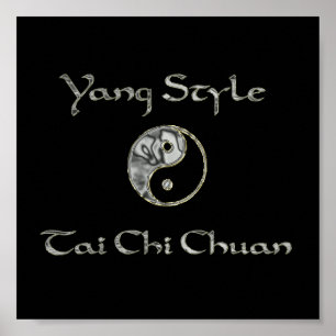 Póster Yin Yang Chrome, Yang Style Chrome, tai chi cromad