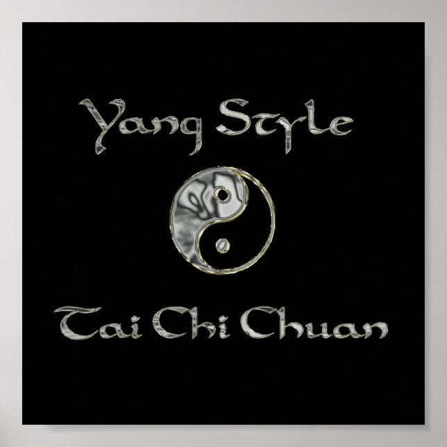 Póster Yin Yang Chrome, Yang Style Chrome, tai chi cromad (Frente)