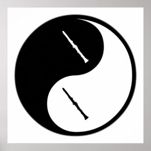 Póster Yin Yang Clarinet