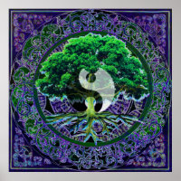 Yin Yang con el árbol de la vida