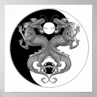 Póster Yin Yang Dragon