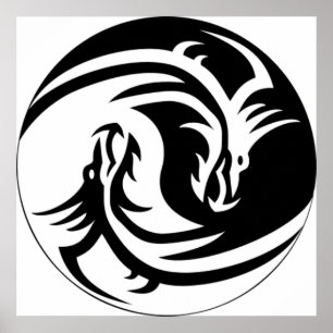 Póster Yin Yang Dragons