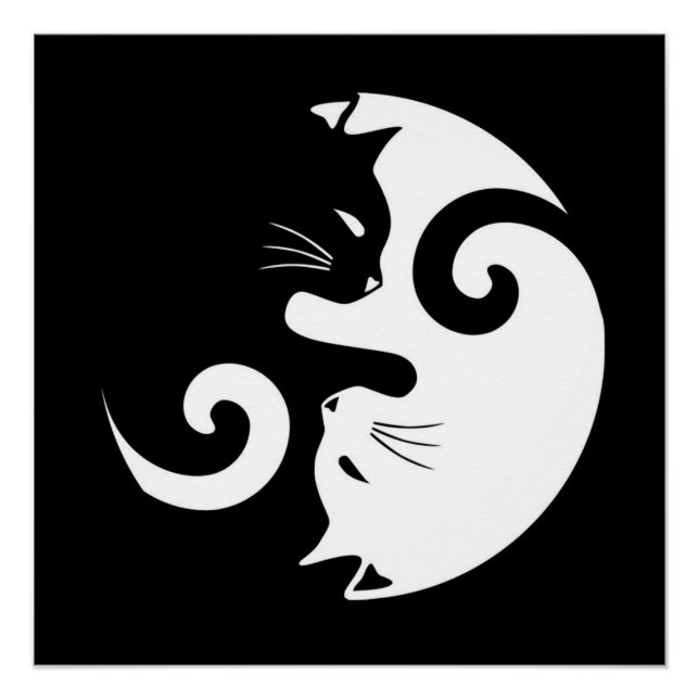 Póster Yin Yang Kitties (Anverso)