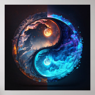 Póster Yin Yang Magic Design Spiritual Feng Shui