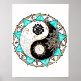 Póster Yin Yang Mandala