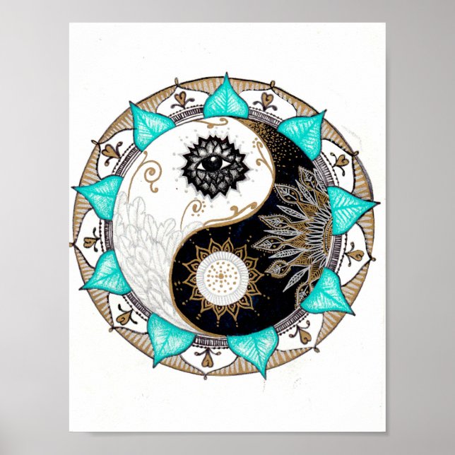 Póster Yin Yang Mandala (Frente)