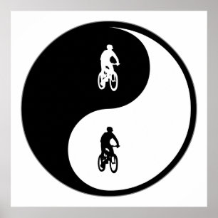 Póster Yin Yang Mountain Biking