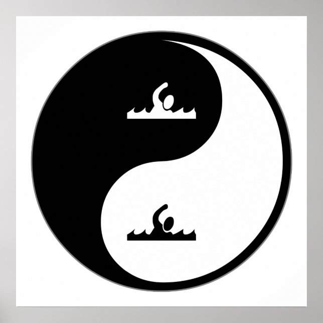 Póster Yin Yang Natación (Frente)