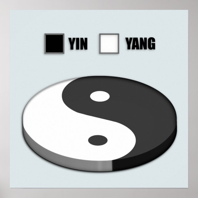 Póster Yin Yang Pie Chart (Frente)
