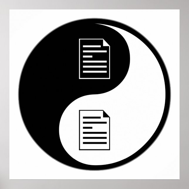 Póster Yin Yang Prueba (Frente)