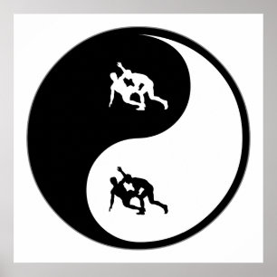 Póster Yin Yang que lucha