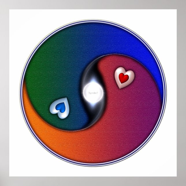 Póster Yin Yang Sun Valentine Love (Frente)