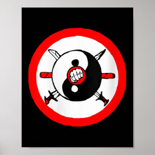 Póster Yin Yang Tai Chi Martial Arts Sword And Fis