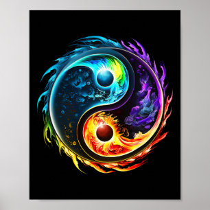 Póster Yin Yang, Taoísmo, Tai Chi, Qi Gong, Polaridad, Du