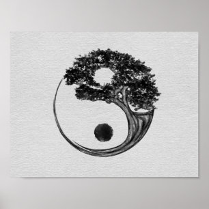 Póster Yin Yang Tree Canvas